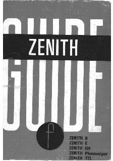 Zenith B manual. Camera Instructions.